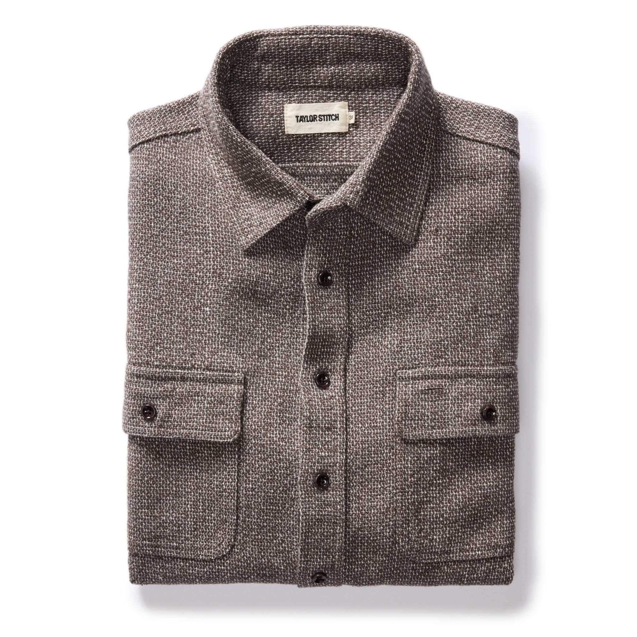 Wneoo Ledge Shirt in Granite Linen Tweed