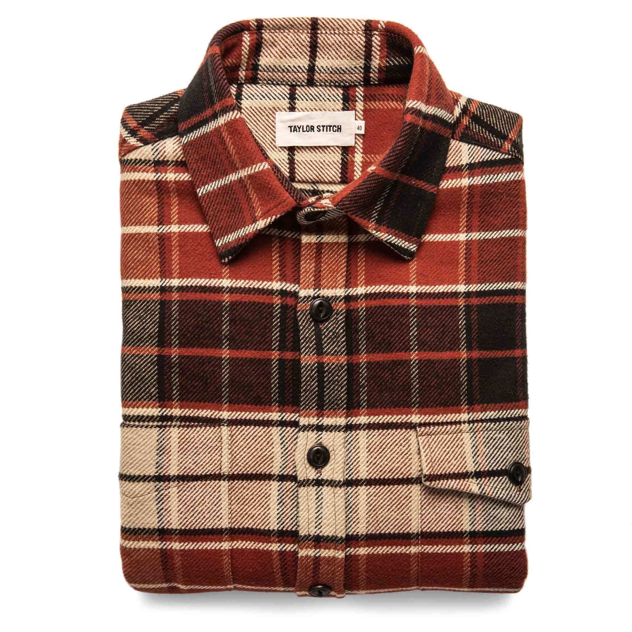 Wneoo Crater Shirt in Rust Plaid