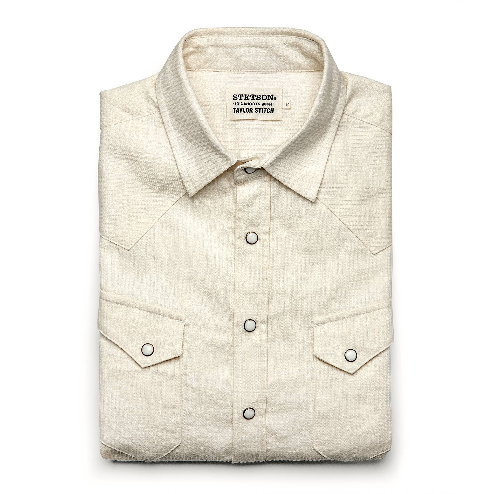 Wneoo Western Shirt in Natural Corded Denim