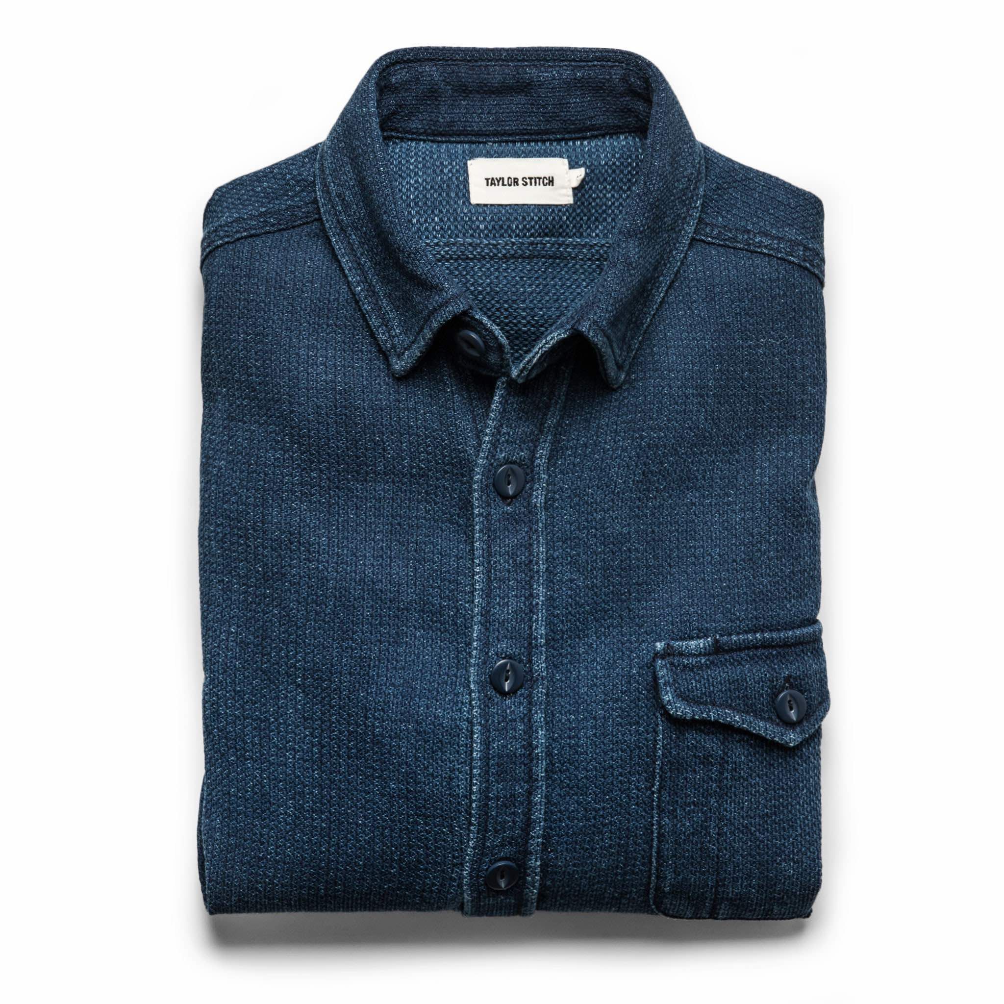 Wneoo Cash Shirt in Indigo Sashiko