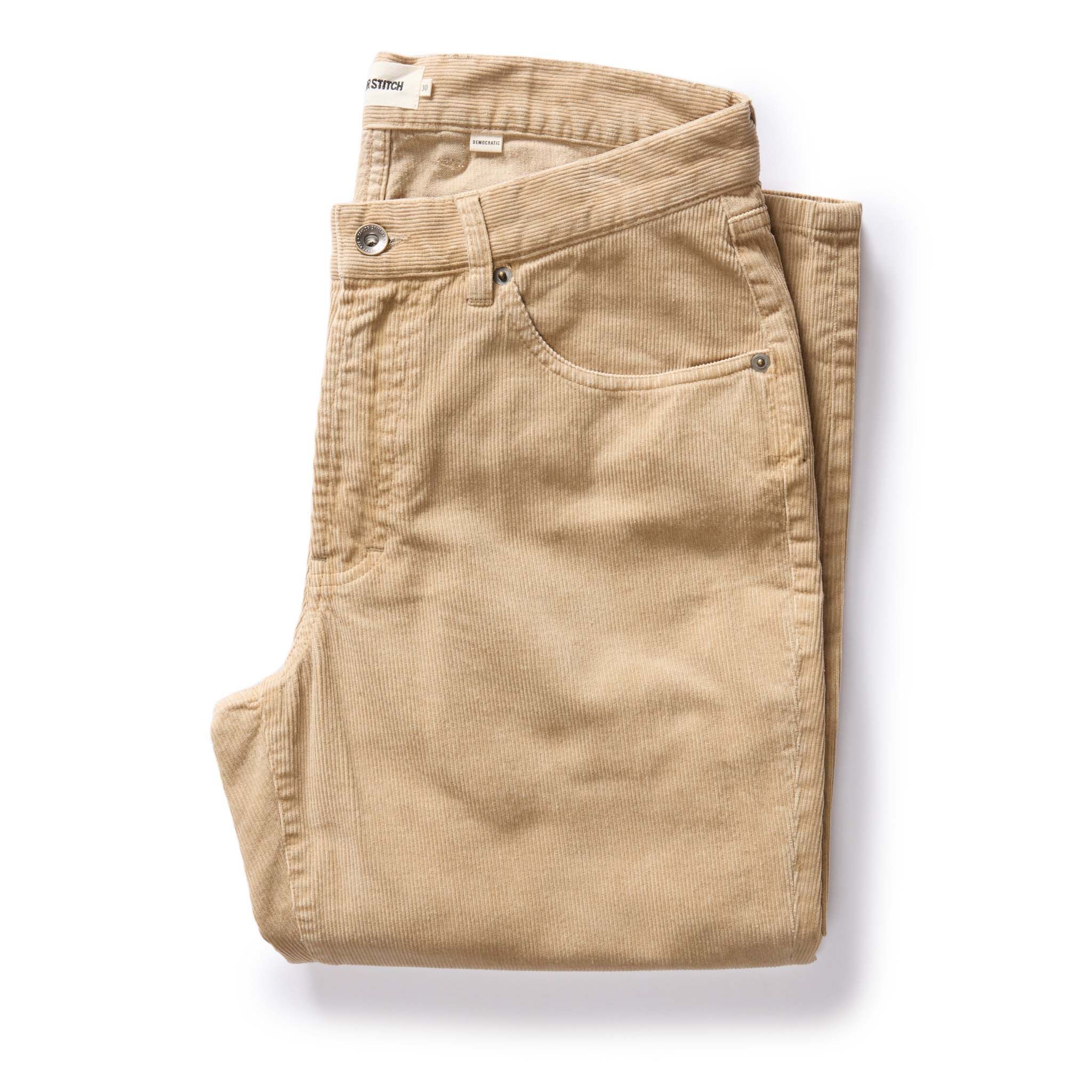 Wneoo Democratic All Day Pant in Light Khaki Cord