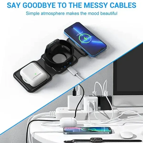 3 in 1 Magnetic Foldable Wireless Charger