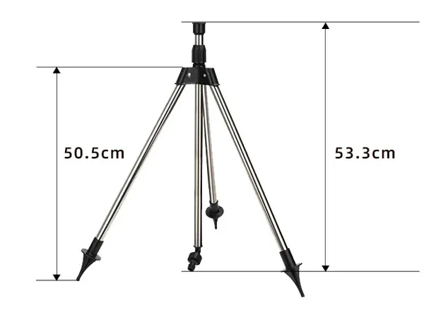 🔥💯Stainless Steel Rotary Irrigation Tripod Telescopic Support Sprinkler👇