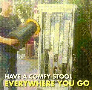 retractable folding seat