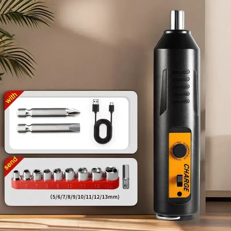 Household portable electric screwdriver set
