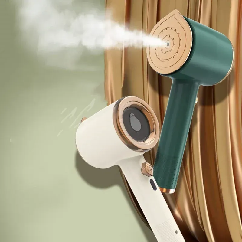 Handheld iron for hanging ironing