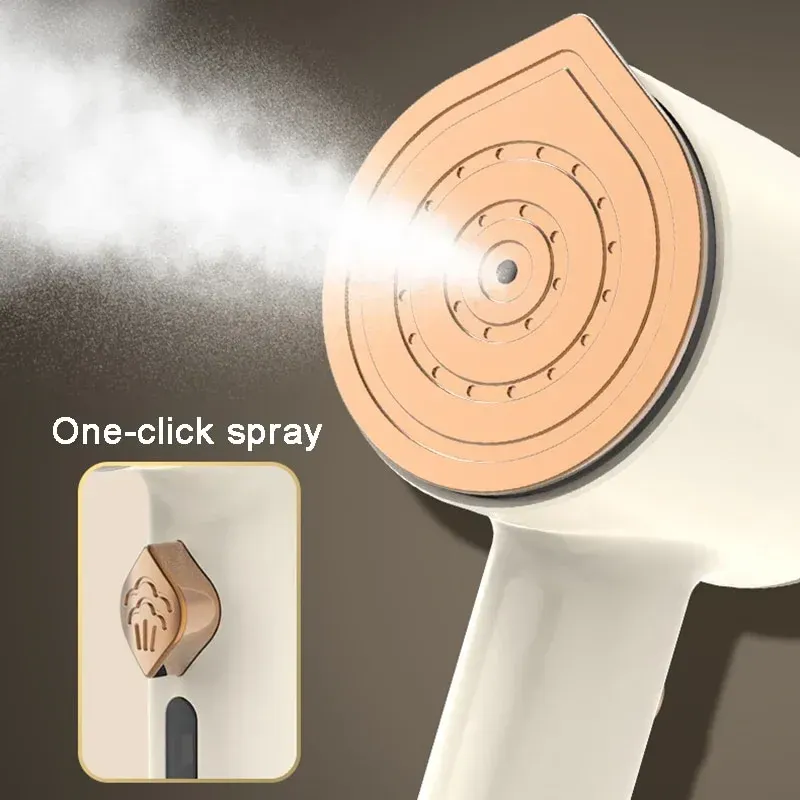 Handheld iron for hanging ironing