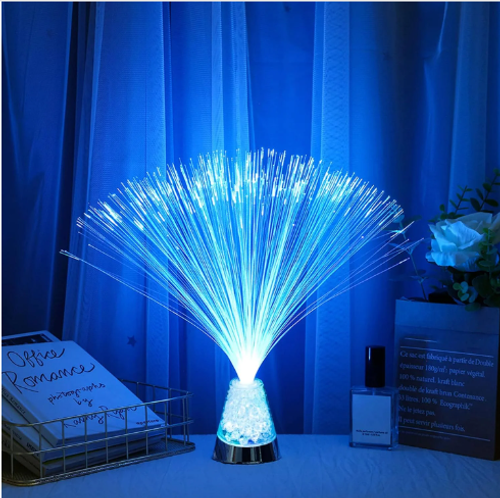 Crystal Base Fiber Optic Lamp