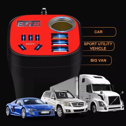 Car mounted cup type inverter converter QC charger
