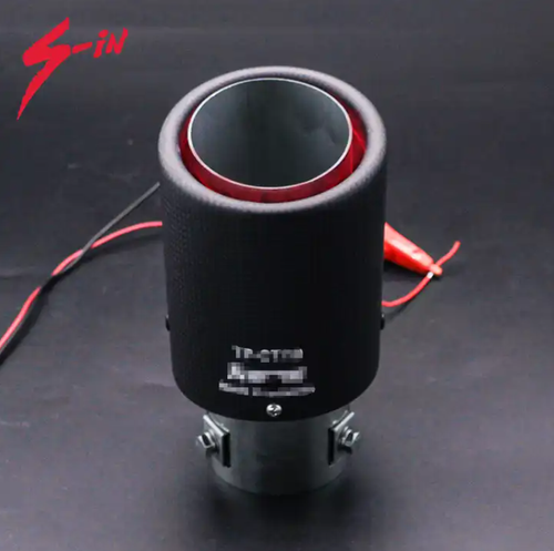 🔥🔥🔥Carbon fiber Exhaust tail pipe Tip with LED Light in Stock🔥🔥🔥