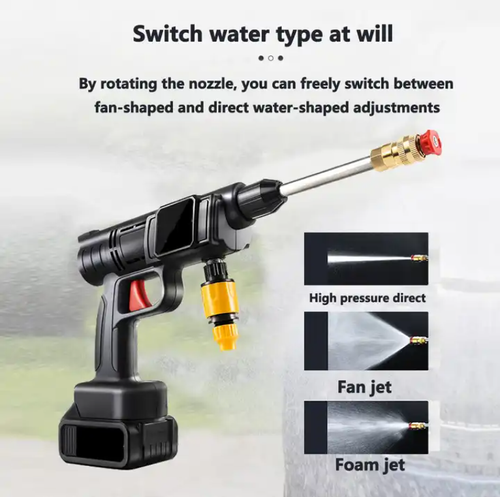 Car Washing Machine Water Spray Gun Car Wash Wireless Lithium Battery Portable High Pressure Car Washer