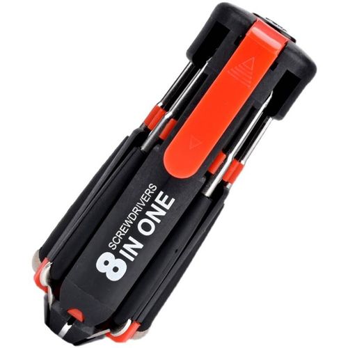 8 in 1  Multifunctional Portable Mini Screwdriver Set with LED Torch