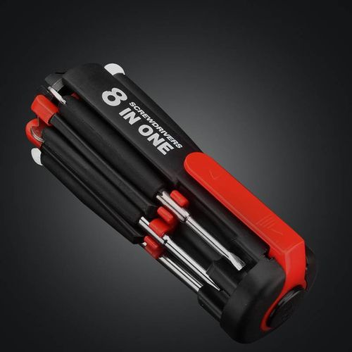 8 in 1  Multifunctional Portable Mini Screwdriver Set with LED Torch