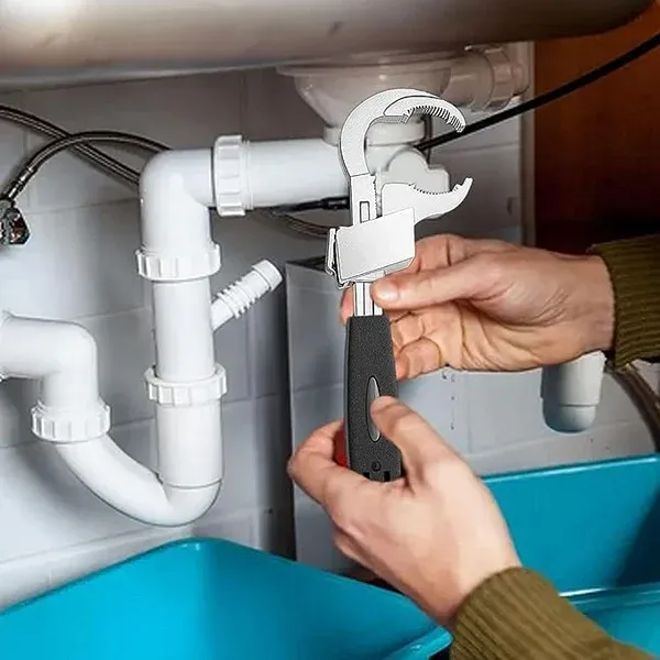 Universal Adjustable Wrench: The Perfect Plumbing Tool For Faucet & Sink Repairs!