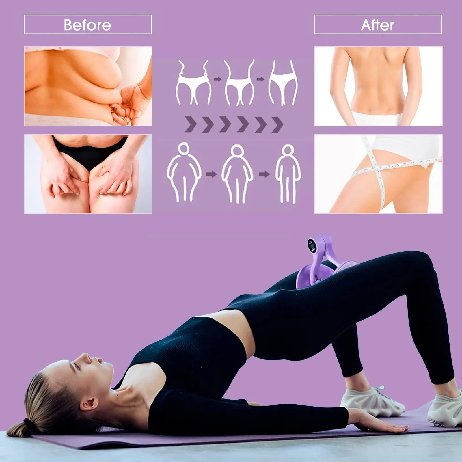Intelligent Counting And Timing Beauty Leg Clip Exercise Leg Pelvic Floor Muscle Trainer