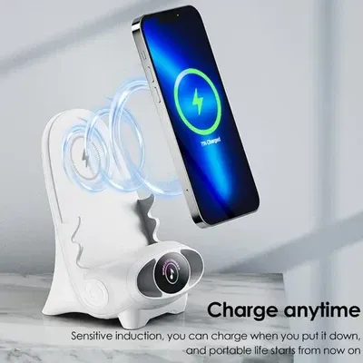 🚀🔥📲Last day sale 50%🔥Mini chair wireless fast charger multi-function mobile phone holder⚡️✨🚀Ghana cash on delivery📲