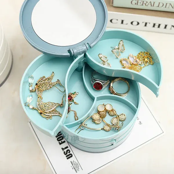 4 Layers Rotatable Jewelry Storage Box✨🚀50% time limit🚀Akra cash on delivery