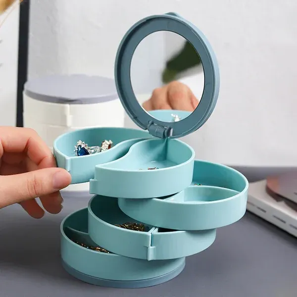 4 Layers Rotatable Jewelry Storage Box✨🚀50% time limit🚀Akra cash on delivery