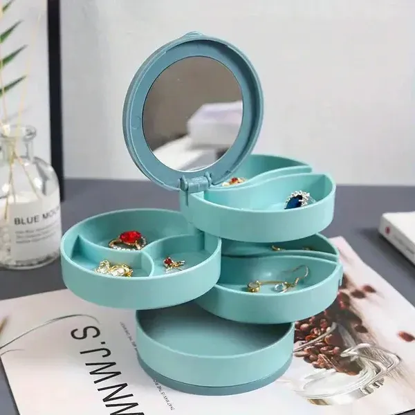 4 Layers Rotatable Jewelry Storage Box✨🚀50% time limit🚀Akra cash on delivery