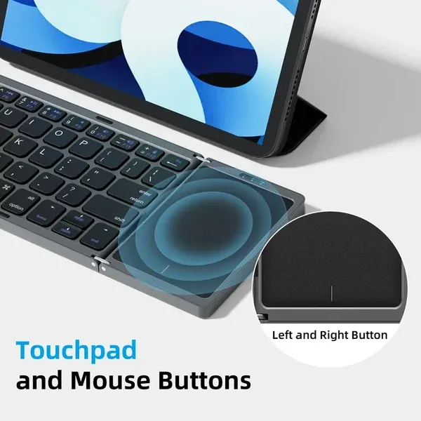 🔥Foldable Bluetooth Keyboard with Touchpad✨🚀50% time limit🚀 Luanda cash on delivery