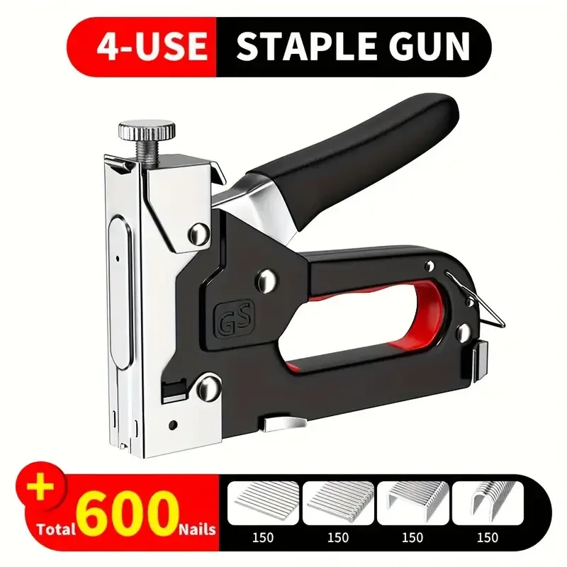 💯4 in 1 heavy-duty Stapler For Diy Home Decor Furniture Wood Frame Stapler, Multi-tool Hand Nail Gun Nail Gun Bandage Pliers🚀