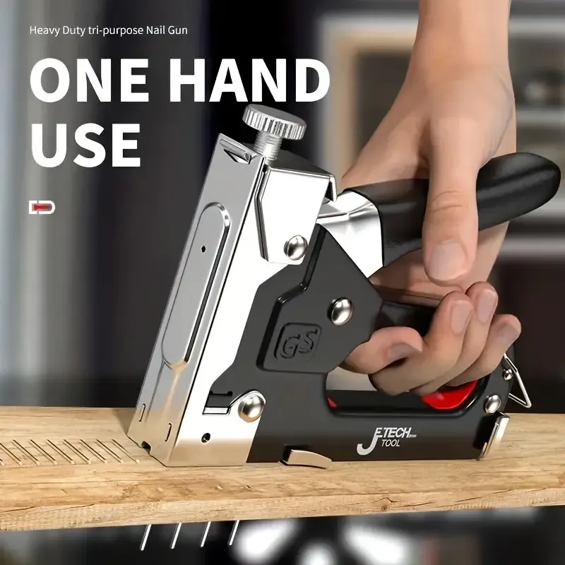 💯4 in 1 heavy-duty Stapler For Diy Home Decor Furniture Wood Frame Stapler, Multi-tool Hand Nail Gun Nail Gun Bandage Pliers🚀