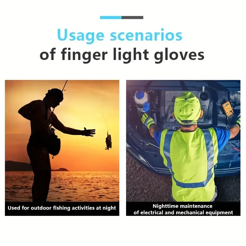 🔥💯💡LED Gloves with Waterproof Lighting🔦(1 Pair)🎉👇