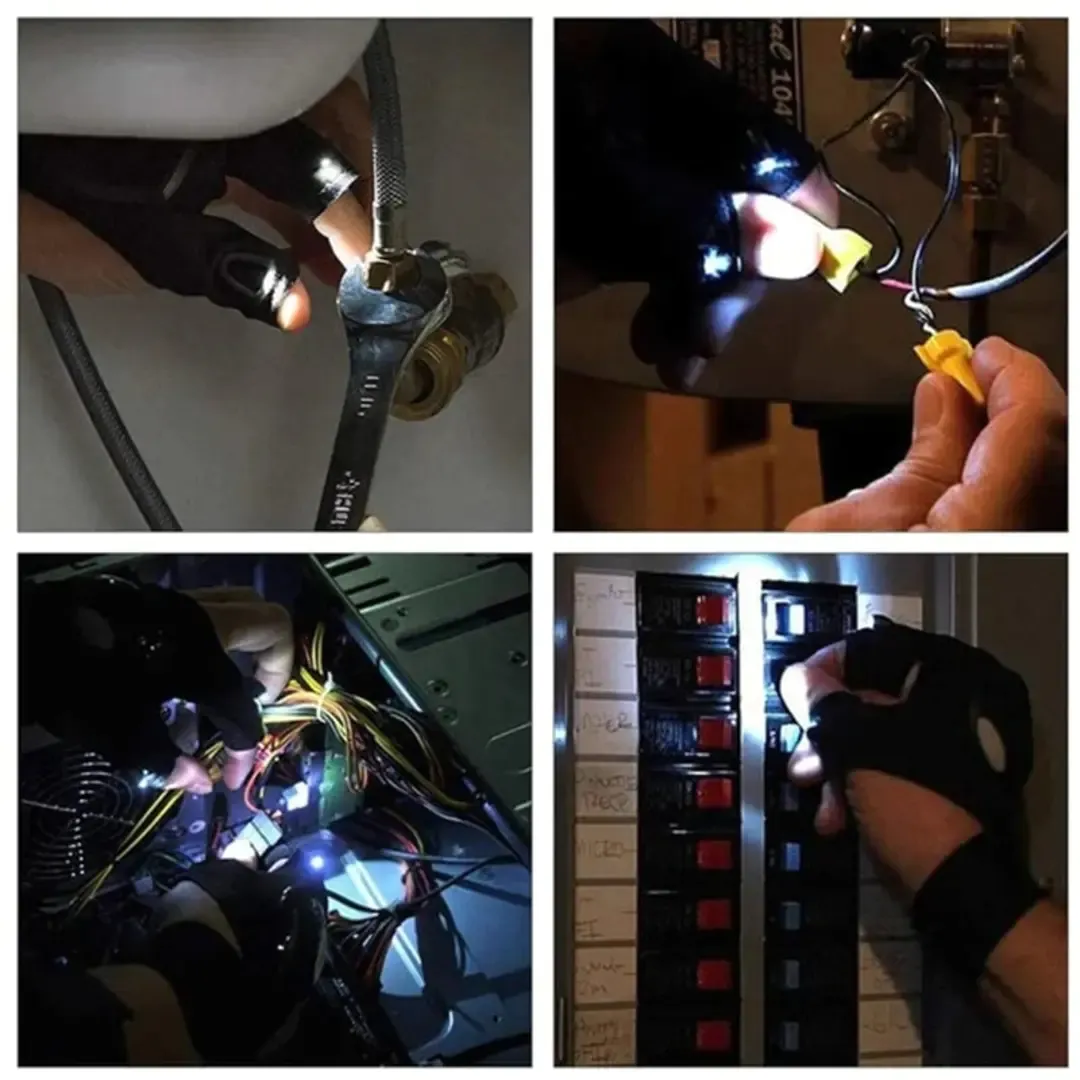 🔥💯💡LED Gloves with Waterproof Lighting🔦(1 Pair)🎉👇