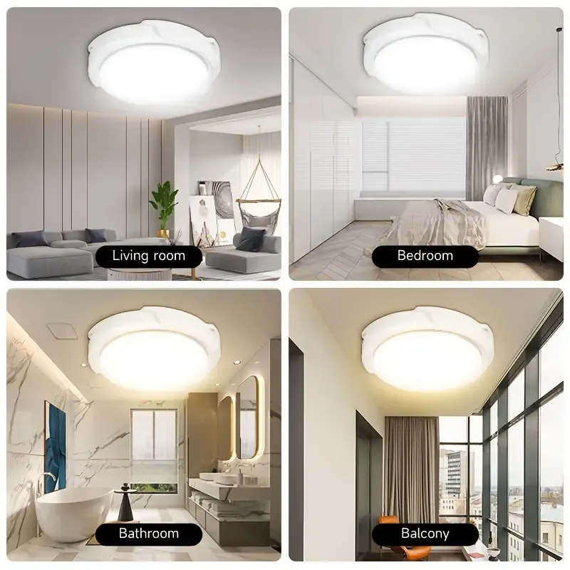 1pc Solar LED Ceiling Light, Indoor Balcony Garden Ceiling Light, Waterproof Outdoor Garden Decoration, Home Porch Smart Light