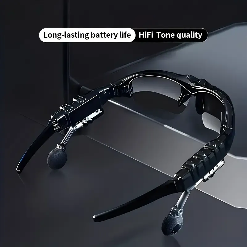 Smart Driving Glasses With Wireless Headphones For Music, Calls & Navigation, Glasses Stereo Wireless Headphones With Microphone Glasses Noise Cancelling Earphones Sports Headphones, Stereo Earphones Wireless Headset With Mic Glasses