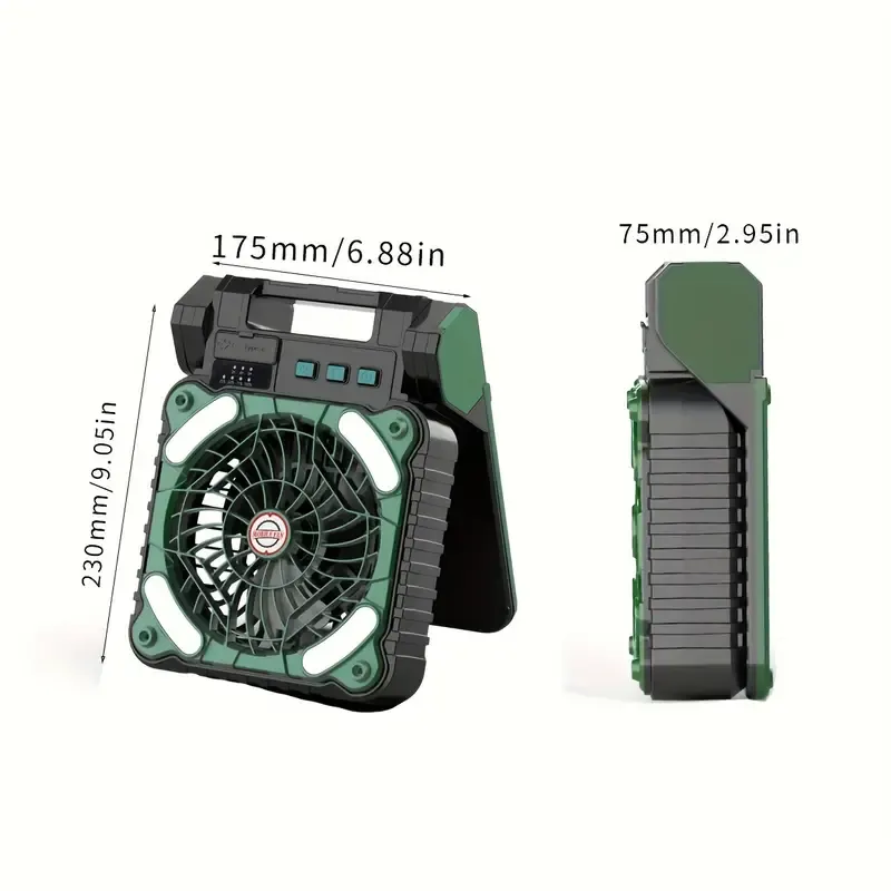 Camping Fan With LED Lanterns, USB Power Portable Outdoor Tent Fan, Static Strong Wind, Hook, Suitable For Picnic, Barbecue, Fishing