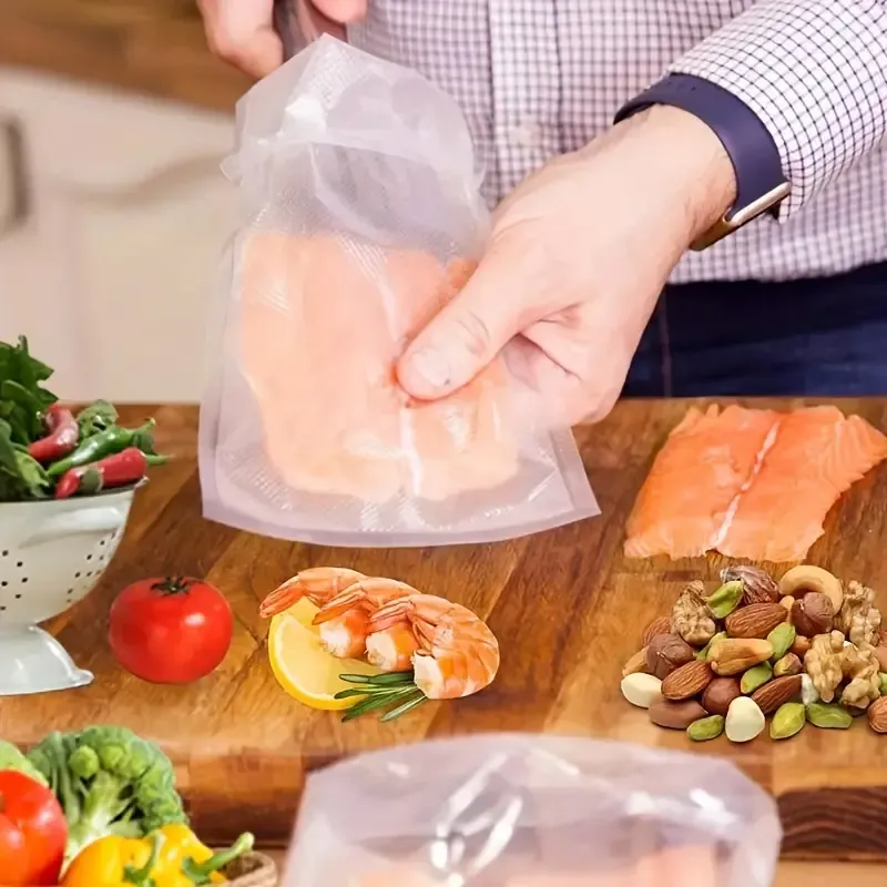 100 Vacuum Sealing Bags 24.99cm*16.99cm Compression Household Fresh-keeping Bags Thickened Fresh-keeping Bags Suitable for Vacuum Sealing Machines Braised Pork, Dumplings, Bacon, Kitchen Storage and Storage, Kitchen Accessories