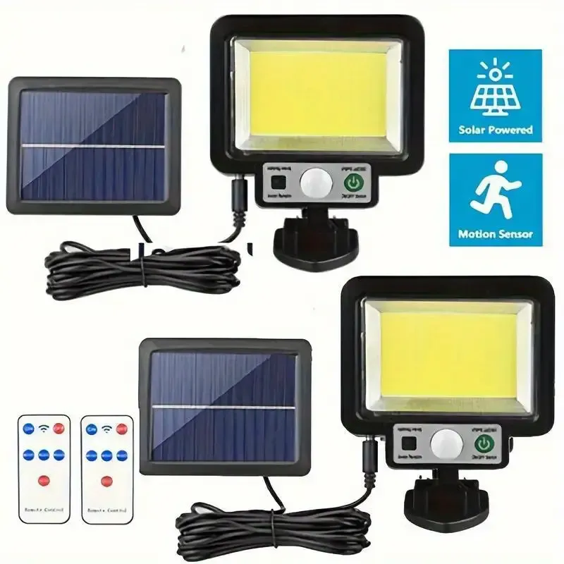 Solar Street Light, Solar Power PIR Motion Sensor Wall Light, 3 Lighting Modes Waterproof 117COB Wall Lamp, Outdoor Garden Security Flood Lamp For Outdoor Garden Yard