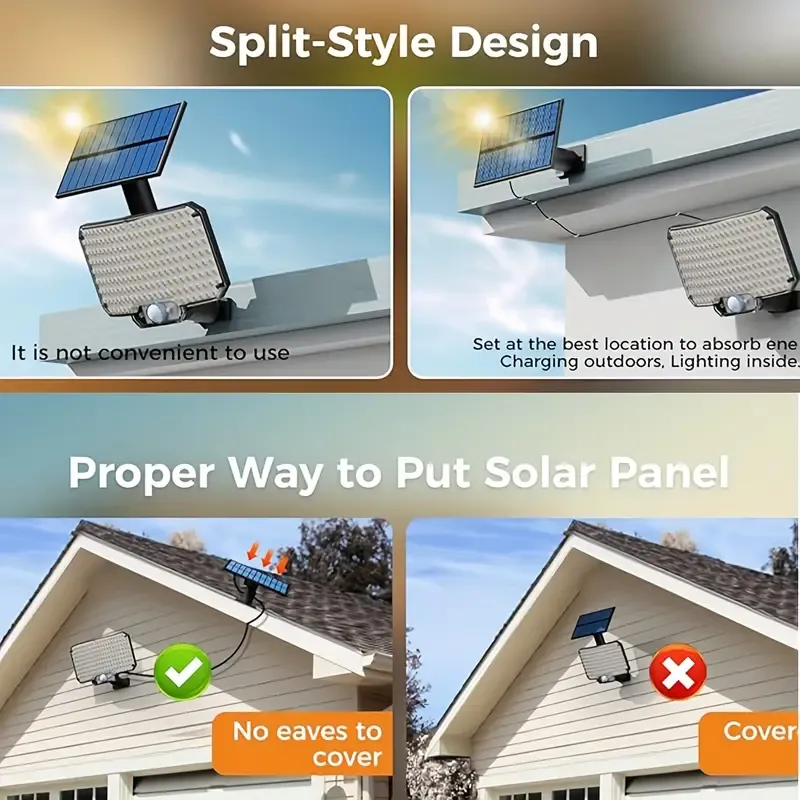 Solar-Powered Outdoor Lights With Motion Sensor - 234 Led, 3 Lighting Modes, 6500K, Easy Install For Yard, Garden, Pathway & Patio Security