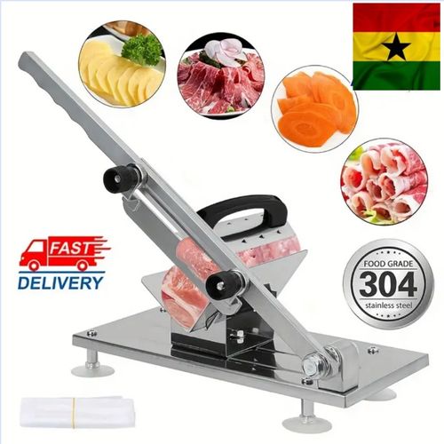 Stainless Steel Manual Mandoline Slicer - Adjustable Thickness Kitchen Cutting Tool for Meat, Fruit, and Vegetables - 1pc