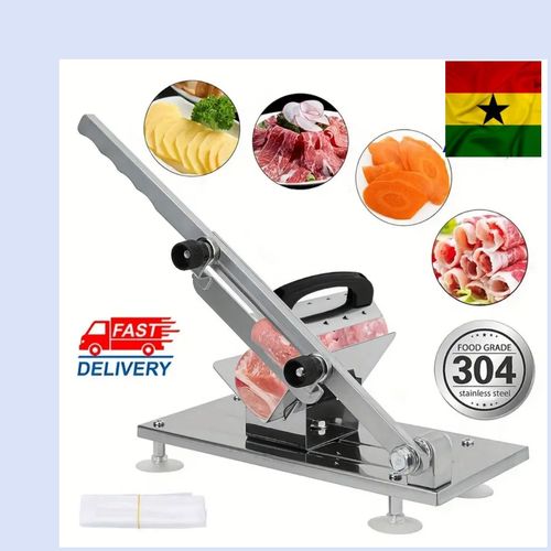 Stainless Steel Manual Mandoline Slicer - Adjustable Thickness Kitchen Cutting Tool for Meat, Fruit, and Vegetables - 1pc