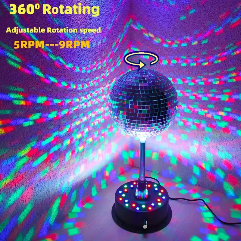 Rotating mirror disco ball lightd