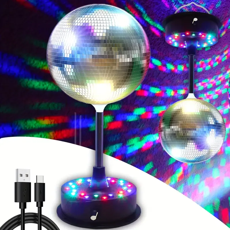 Rotating mirror disco ball lightd