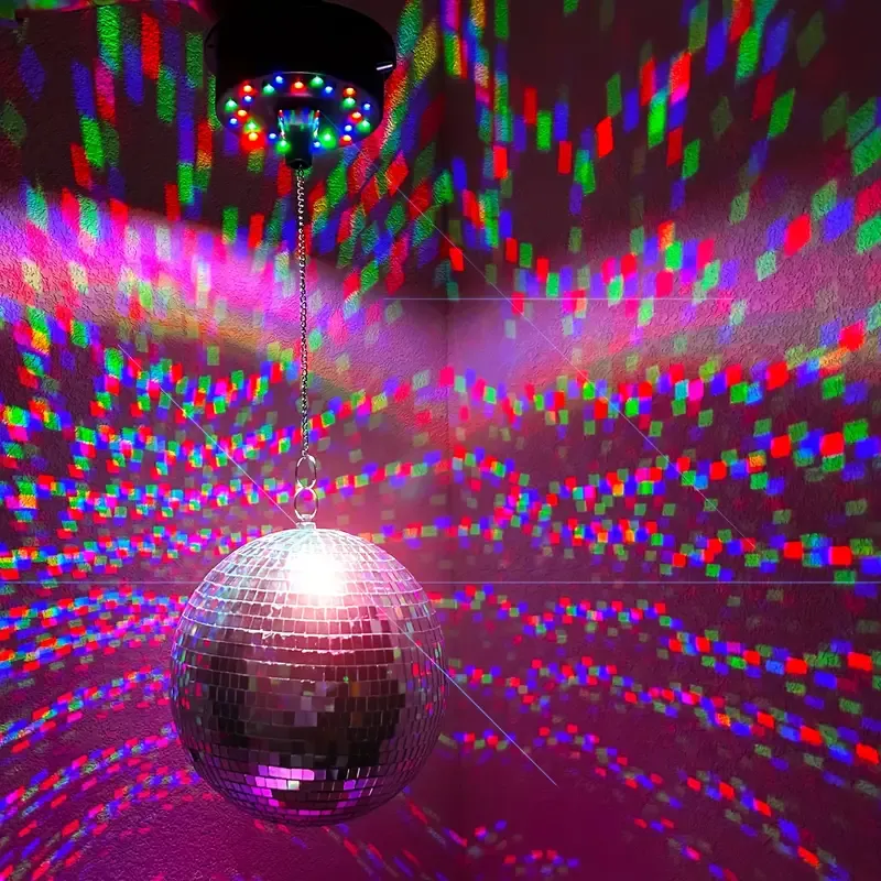 Rotating mirror disco ball lightd
