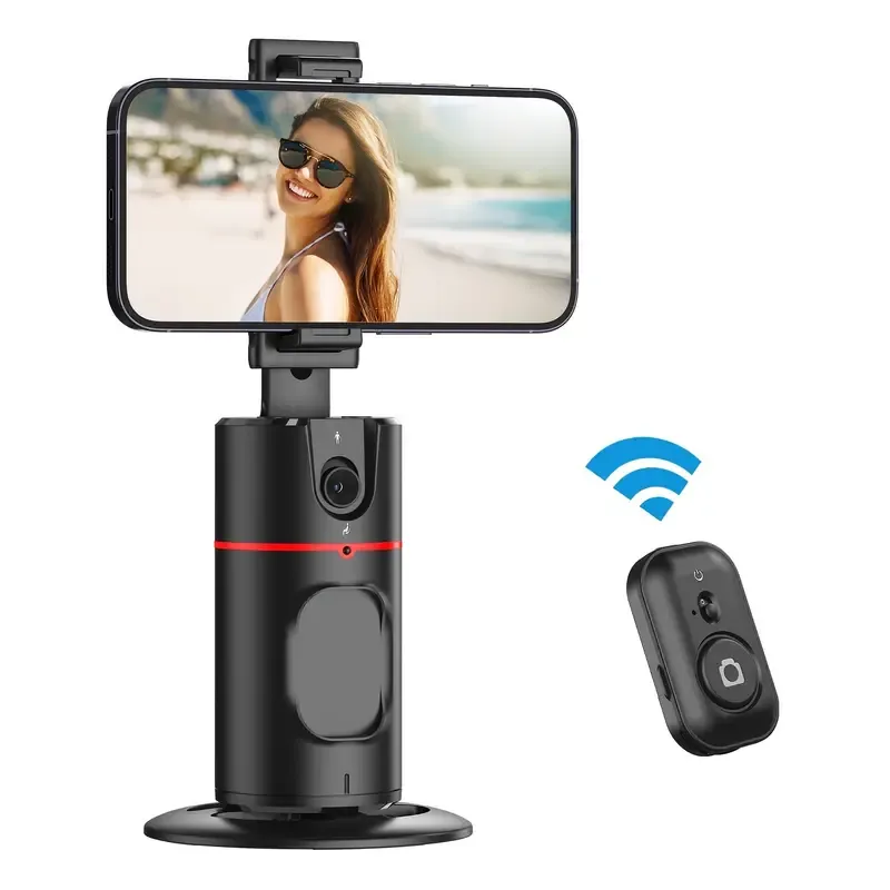 Auto Face Tracking Tripod, Auto Tracking Phone Holder, No App Required, 360° Rotation Face Body Phone Camera Mount Smart Shooting Phone Tracking Holder With Remote Gesture Control For Vlog, Streaming, Video