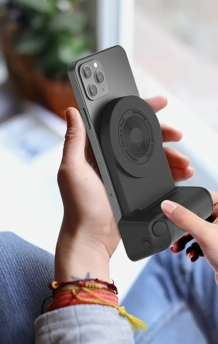 Magnetic Mobile Phone Holder Wireless Wireless Camera Handle Phone Shutter Release Self Camera Handle For Smartphone