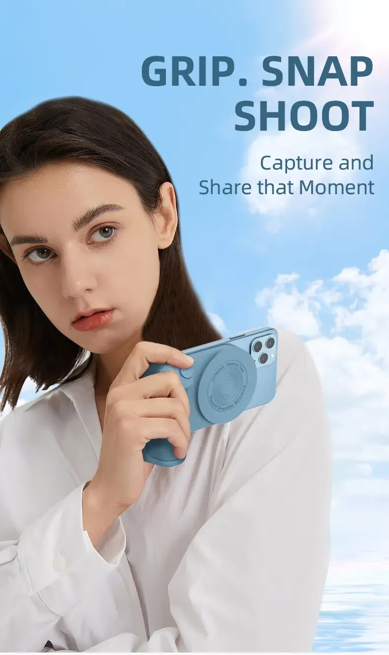 Magnetic Mobile Phone Holder Wireless Wireless Camera Handle Phone Shutter Release Self Camera Handle For Smartphone