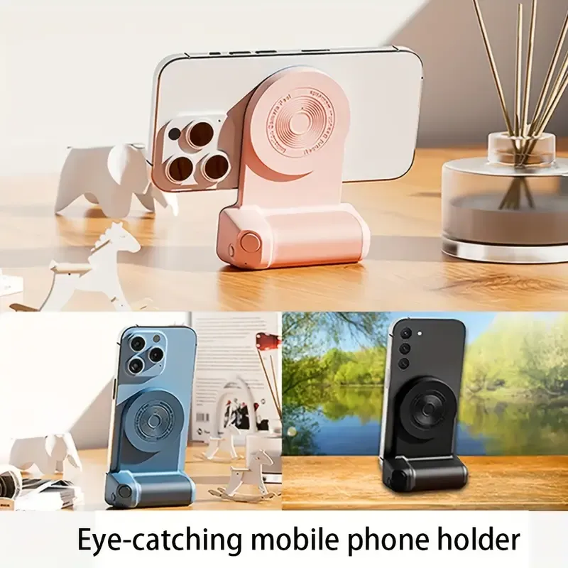 Magnetic Mobile Phone Holder Wireless Wireless Camera Handle Phone Shutter Release Self Camera Handle For Smartphone