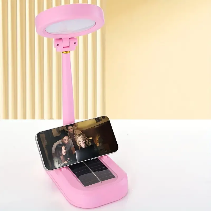 Solar 2 in 1 Rechargeable LED Desk Lamp with Fan,