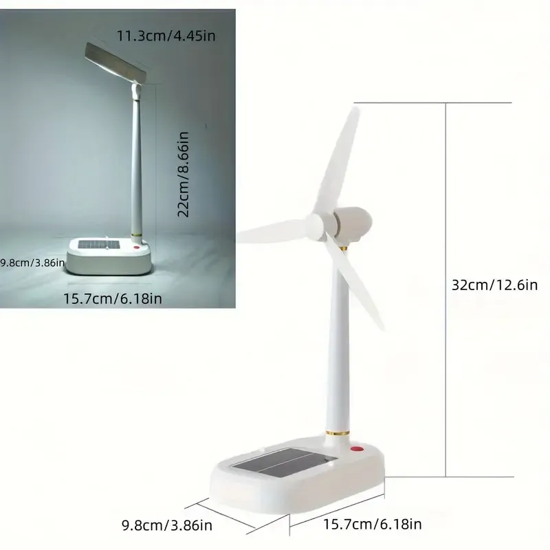 Solar 2 in 1 Rechargeable LED Desk Lamp with Fan,