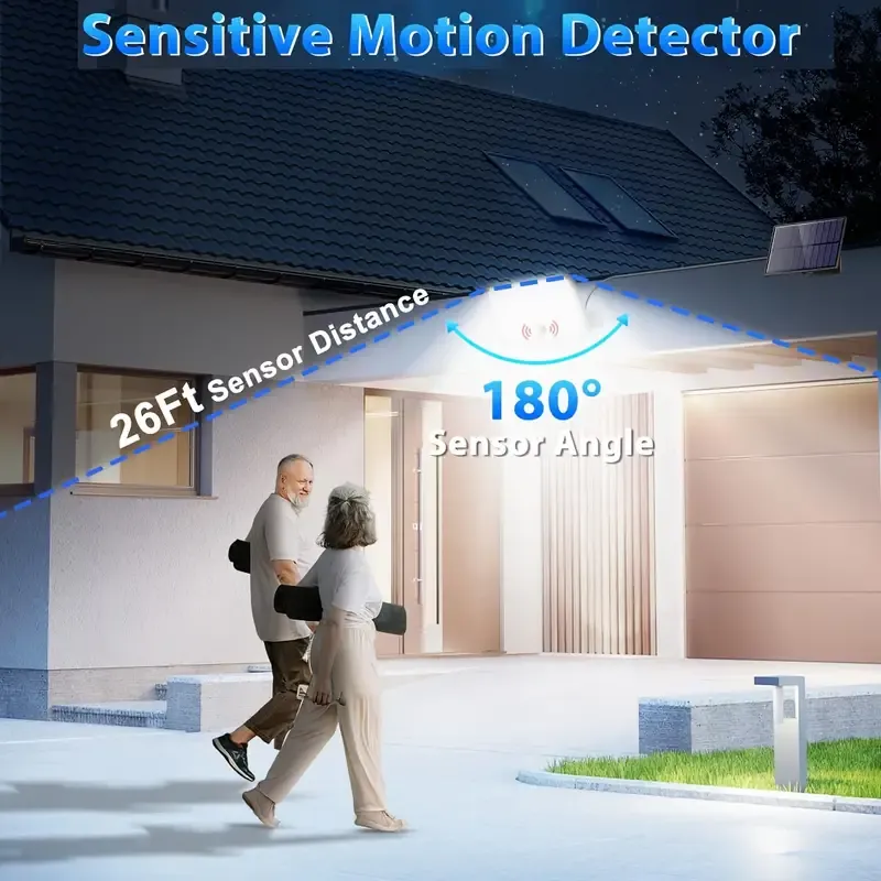 Solar Light, 3 Modes Split Motion Sensor Outdoor Light with Remote Control, Outdoor Wall Light, Solar Flood Light for Yard, Patio, Garden, Garage Indoor