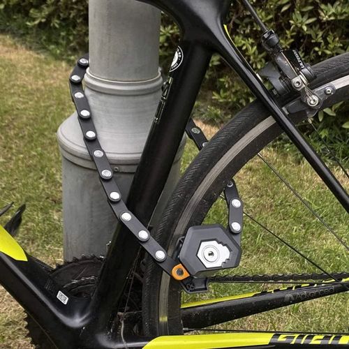 Foldable Bike Lock with Keys - Anti-Theft Alloy U-Lock and Chain