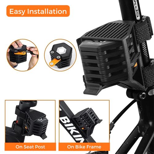 Foldable Bike Lock with Keys - Anti-Theft Alloy U-Lock and Chain