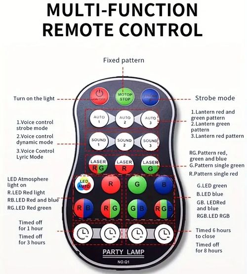 Party Lights DJ Disco Lights, Disco Ball RGB Sound-controlled LED Strobe Lights, Flashlights, Projectors, And Remote Control For Home Gatherings, Parties, Birthday Gifts, Karaoke, KTV Bars, Dances, Christmas, Halloween, Holidays Eid Al-Adha Mubarak