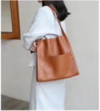 🔥Last Day Promotion 49% OFF⏰Solid color simple genuine leather shoulder bag🔥